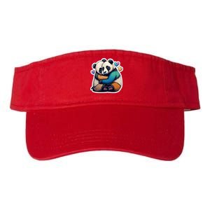 Panda Bear Hugs Love Valucap Bio-Washed Visor