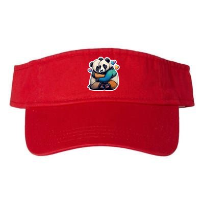 Panda Bear Hugs Love Valucap Bio-Washed Visor