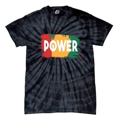 Power Black History Freedom Gift For Black History Month Tie-Dye T-Shirt