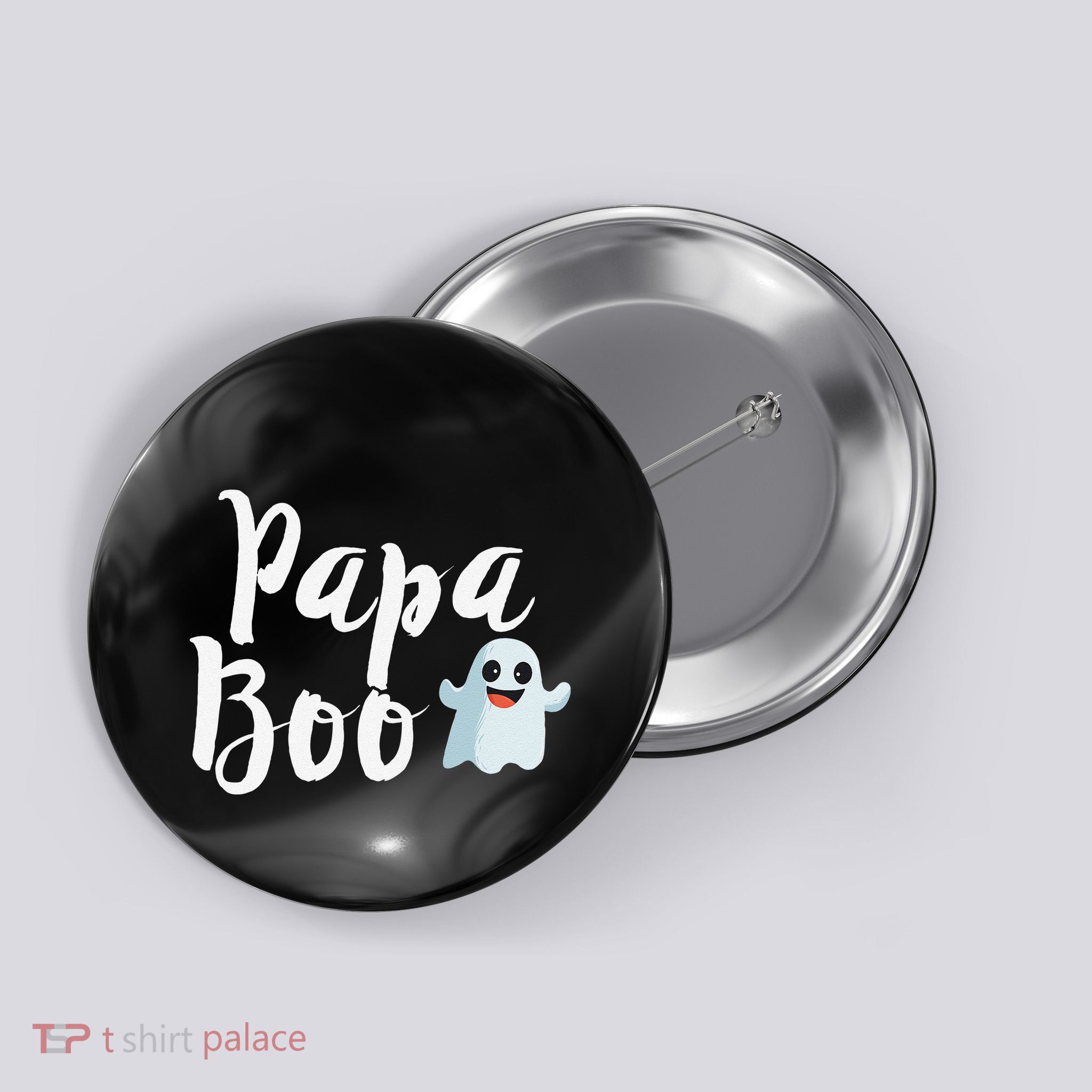 Papa Boo Halloween Family Matching Ghost Dad Button