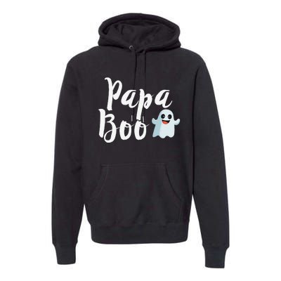 Papa Boo Halloween Family Matching Ghost Dad Premium Hoodie