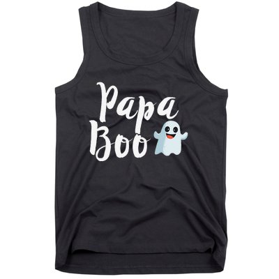 Papa Boo Halloween Family Matching Ghost Dad Tank Top