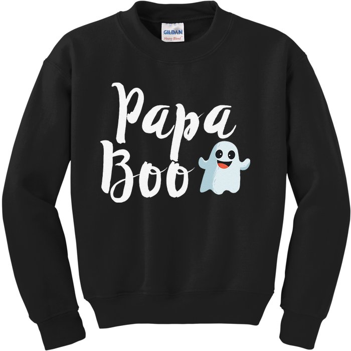 Papa Boo Halloween Family Matching Ghost Dad Kids Sweatshirt