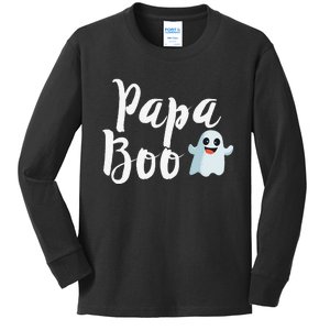 Papa Boo Halloween Family Matching Ghost Dad Kids Long Sleeve Shirt