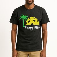 Pickle Ball Happy Hour Palm Tree Pickleball Women Tall T-Shirt