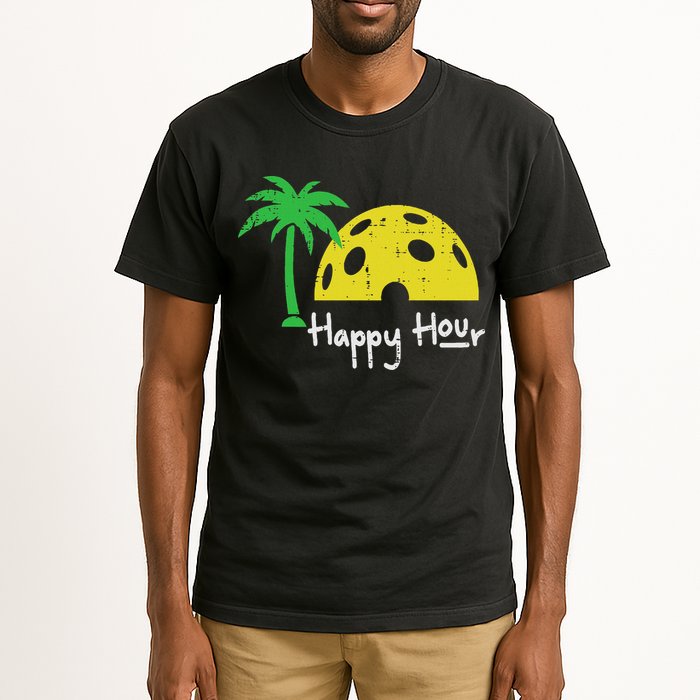 Pickle Ball Happy Hour Palm Tree Pickleball Women Tall T-Shirt