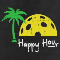 Pickle Ball Happy Hour Palm Tree Pickleball Women Adult Drive Performance Visor