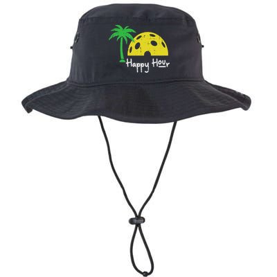 Pickle Ball Happy Hour Palm Tree Pickleball Women Bucket Hat