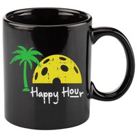 Pickle Ball Happy Hour Palm Tree Pickleball Women 11oz C Handle Ceramic Mug
