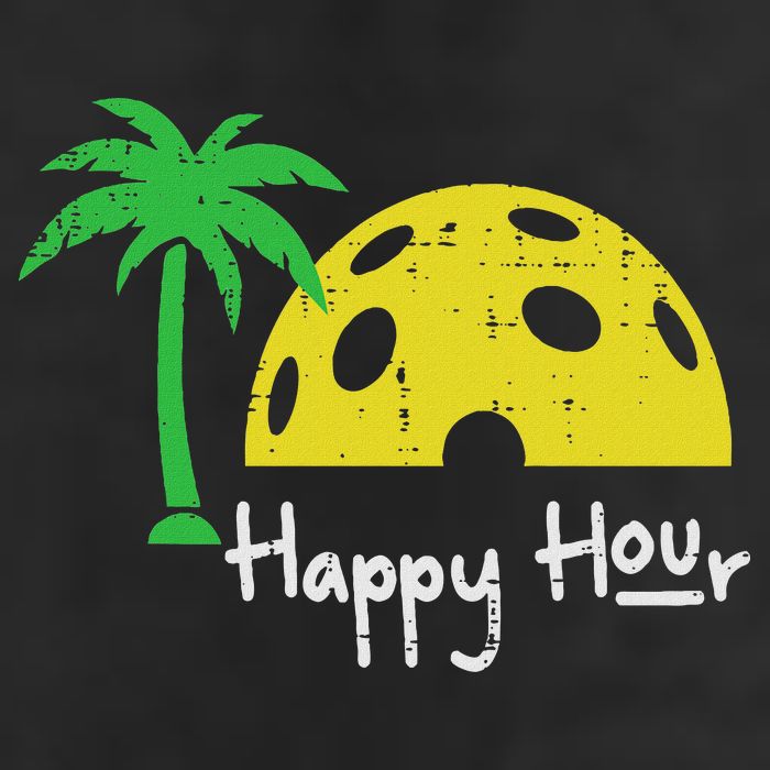 Pickle Ball Happy Hour Palm Tree Pickleball Women 11oz C Handle Ceramic Mug