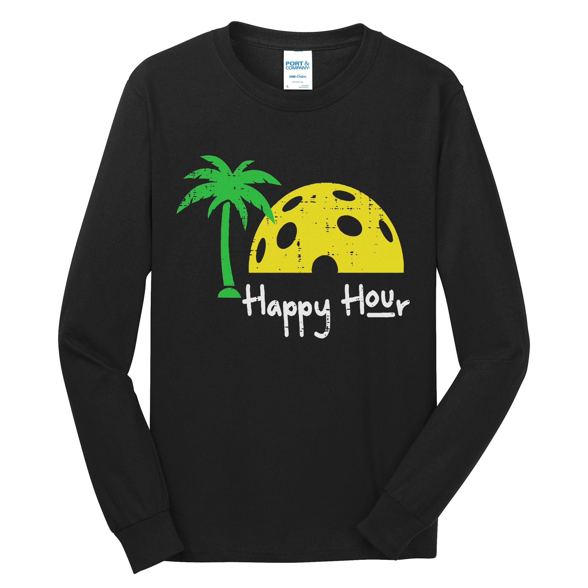 Pickle Ball Happy Hour Palm Tree Pickleball Women Tall Long Sleeve T-Shirt