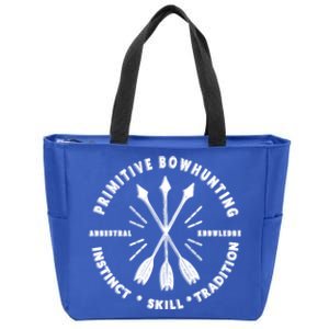 Primitive Bow Hunting Cool Gift Archery Bow Hunter Gift Zip Tote Bag