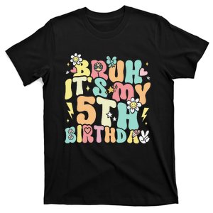 Pastel Bruh ItS My 5th Birthday 5 Year Old Birthday T-Shirt