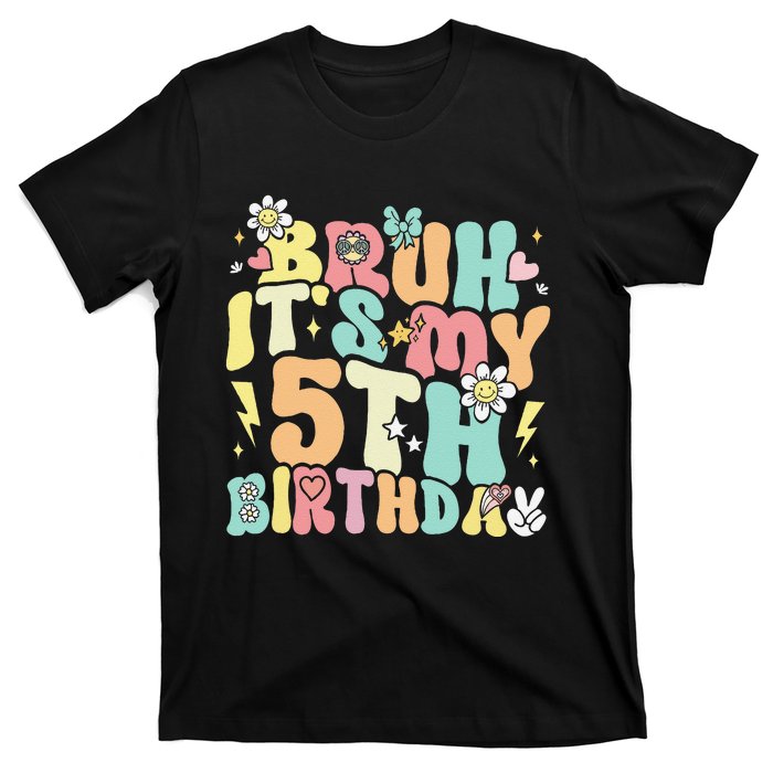 Pastel Bruh ItS My 5th Birthday 5 Year Old Birthday T-Shirt