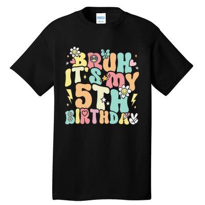 Pastel Bruh ItS My 5th Birthday 5 Year Old Birthday Tall T-Shirt