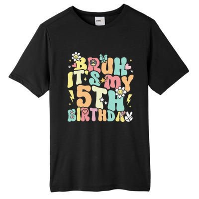 Pastel Bruh ItS My 5th Birthday 5 Year Old Birthday Tall Fusion ChromaSoft Performance T-Shirt