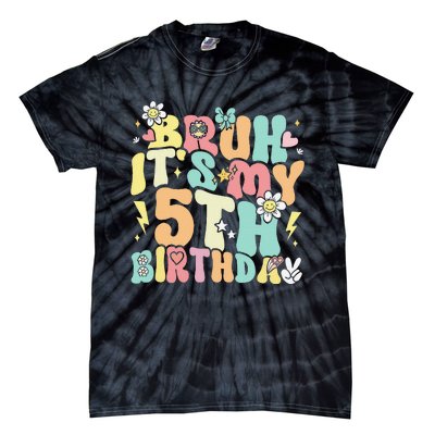 Pastel Bruh ItS My 5th Birthday 5 Year Old Birthday Tie-Dye T-Shirt