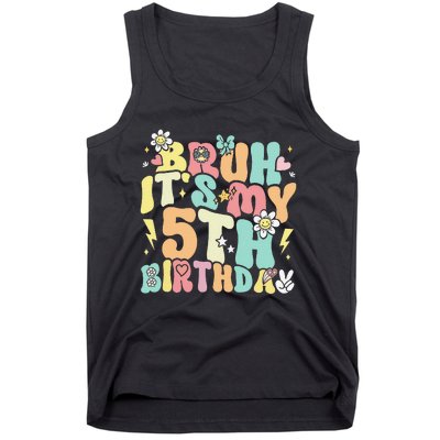 Pastel Bruh ItS My 5th Birthday 5 Year Old Birthday Tank Top