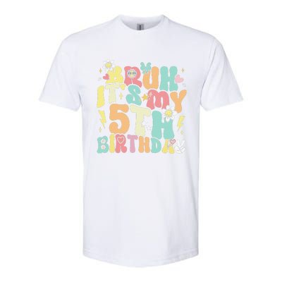 Pastel Bruh ItS My 5th Birthday 5 Year Old Birthday Softstyle CVC T-Shirt