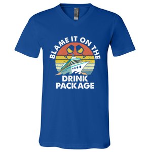 Ped6 Blame It On The Package Retro Ing Cruise Gift V-Neck T-Shirt