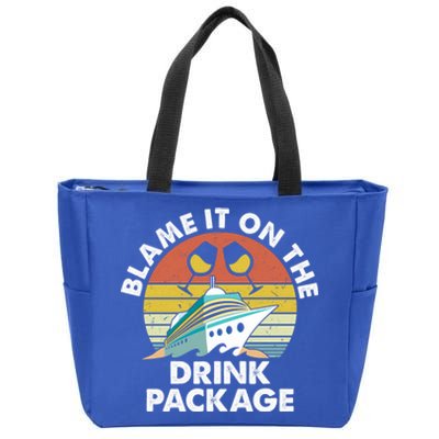 Ped6 Blame It On The Package Retro Ing Cruise Gift Zip Tote Bag