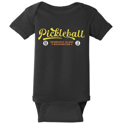 Pickleball Bainbridge Island 1965 Vintage Pickleball Baby Bodysuit