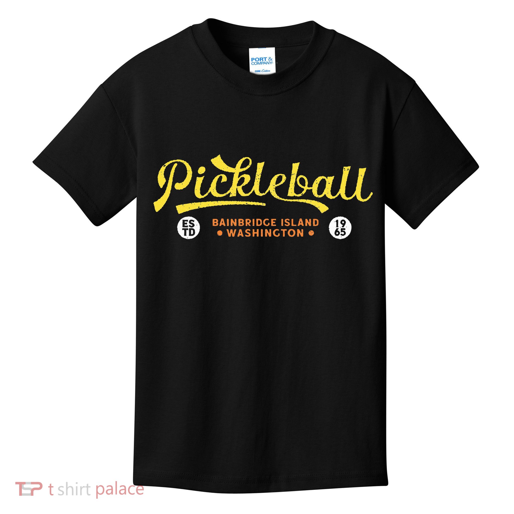 Pickleball Bainbridge Island 1965 Vintage Pickleball Kids T-Shirt