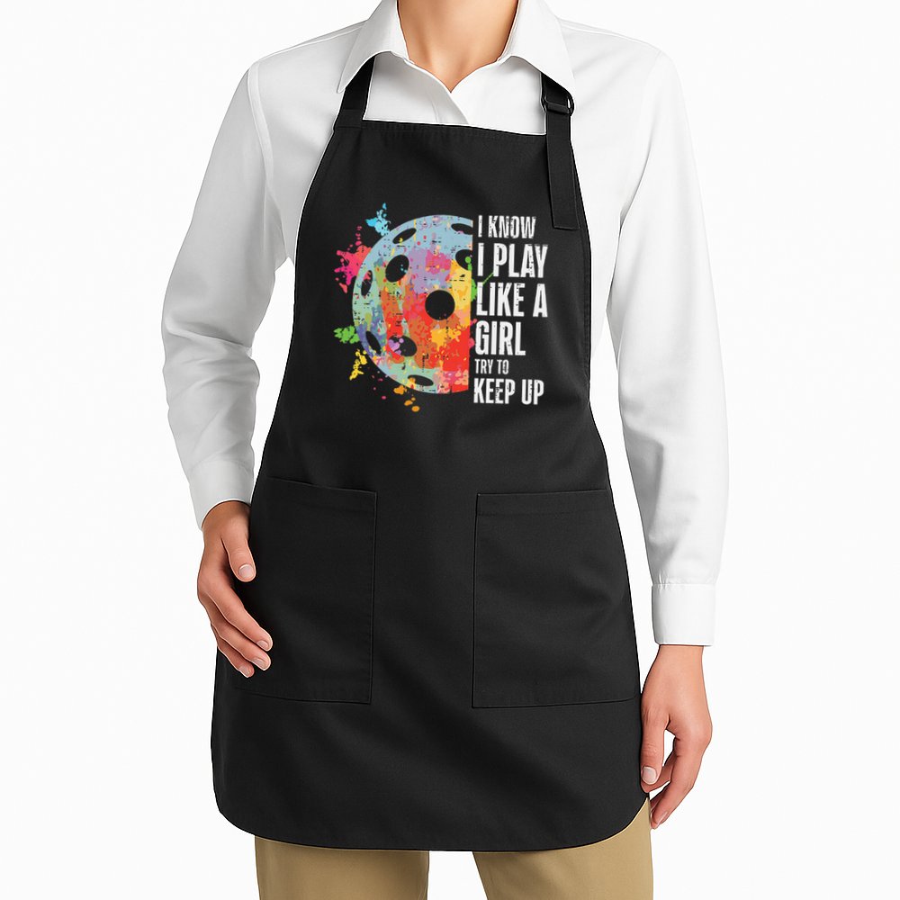 Pickle Ball I Play Like A Girl Pickleball Women Girls Kids Apron