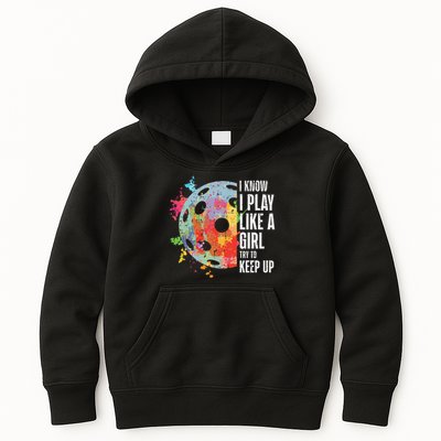 Pickle Ball I Play Like A Girl Pickleball Women Girls Kids Kids Hoodie