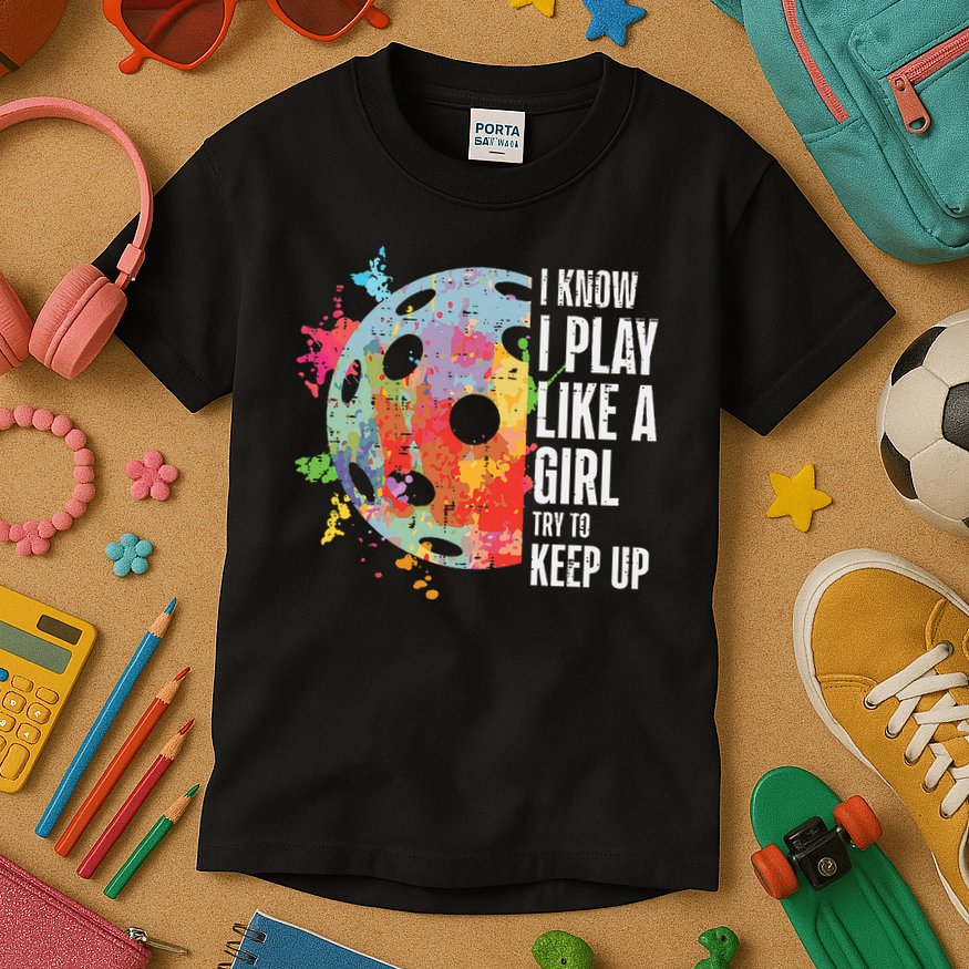 Pickle Ball I Play Like A Girl Pickleball Women Girls Kids Kids T-Shirt