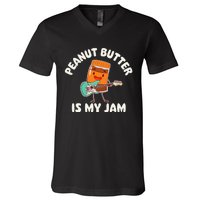 Peanut Butter Is My Jam Peanut Butter Lover V-Neck T-Shirt