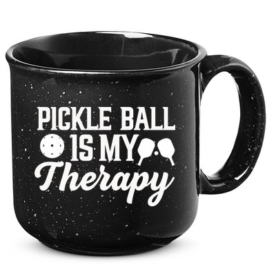 Pickle Ball Is My Therapy Gift For Pickleball Player Team Sport 15oz Campfire Ceramic Mug