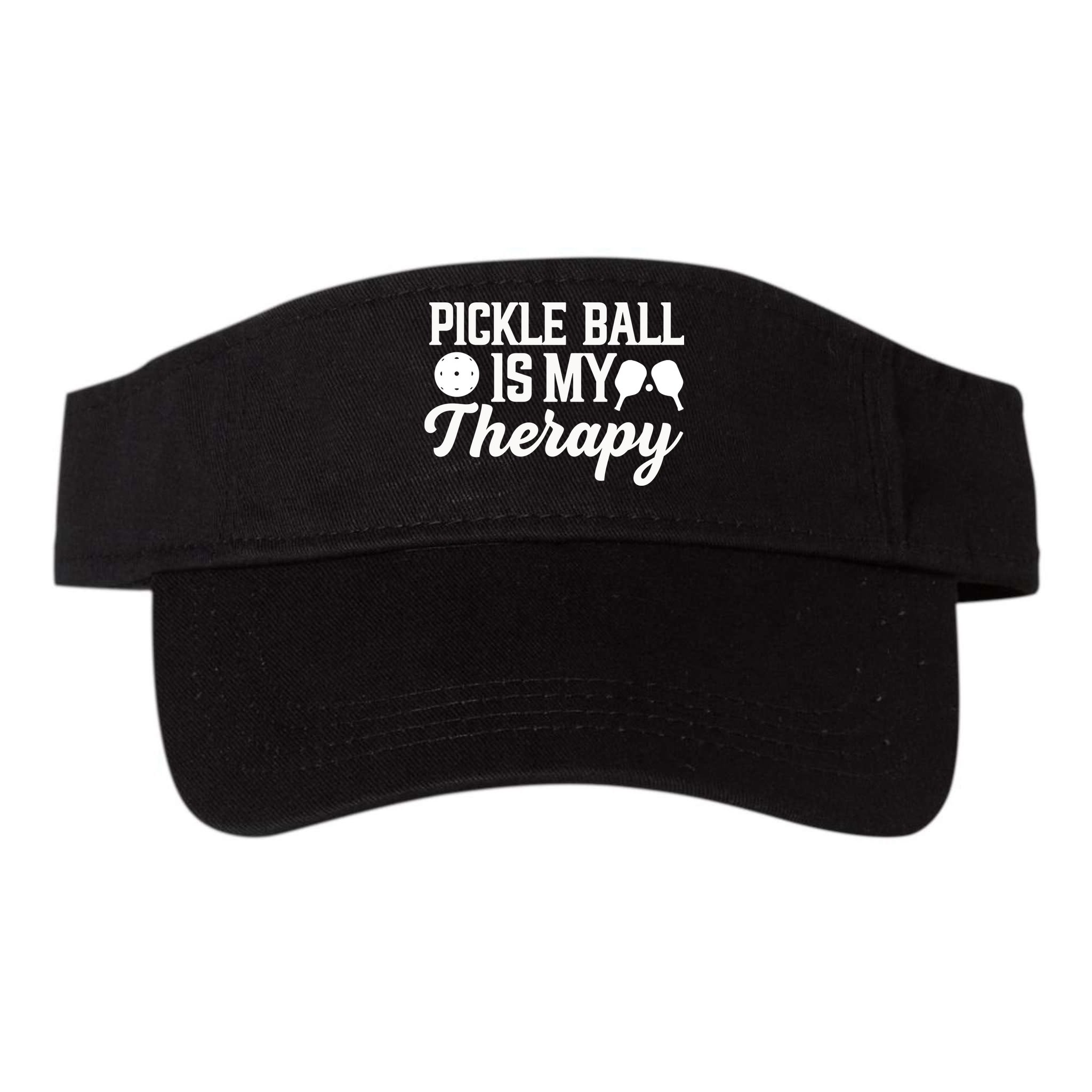Pickle Ball Is My Therapy Gift For Pickleball Player Team Sport Visor