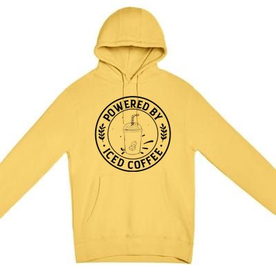 Powered By Iced Coffee Premium Pullover Hoodie