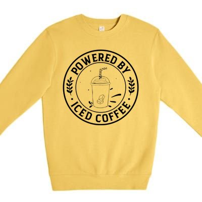 Powered By Iced Coffee Premium Crewneck Sweatshirt