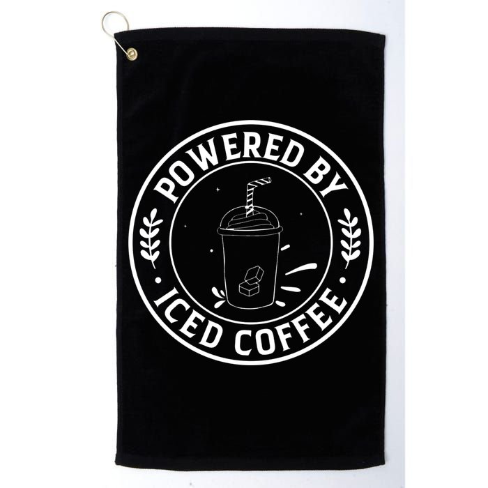 Powered By Iced Coffee Golf Towel