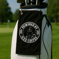 Powered By Iced Coffee Golf Towel