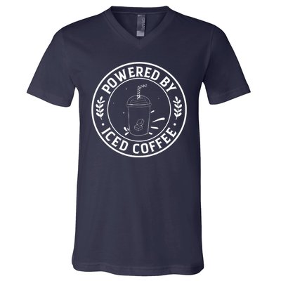 Powered By Iced Coffee V-Neck T-Shirt