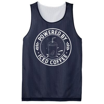 Powered By Iced Coffee Mesh Reversible Basketball Jersey Tank