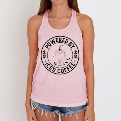 Powered By Iced Coffee Women's Knotted Racerback Tank