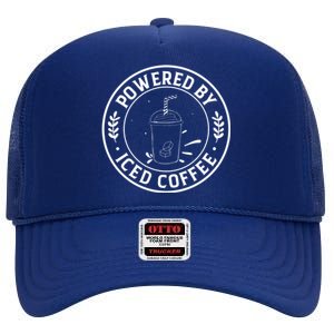 Powered By Iced Coffee High Crown Mesh Back Trucker Hat