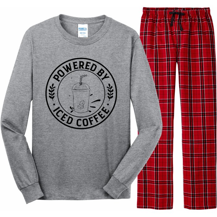 Powered By Iced Coffee Long Sleeve Pajama Set