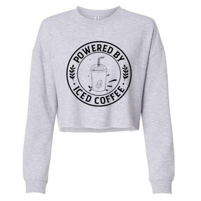 Powered By Iced Coffee Cropped Pullover Crew