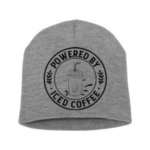 Powered By Iced Coffee Short Acrylic Beanie