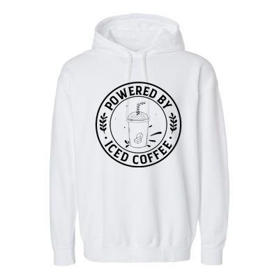 Powered By Iced Coffee Garment-Dyed Fleece Hoodie