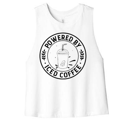 Powered By Iced Coffee Women's Racerback Cropped Tank