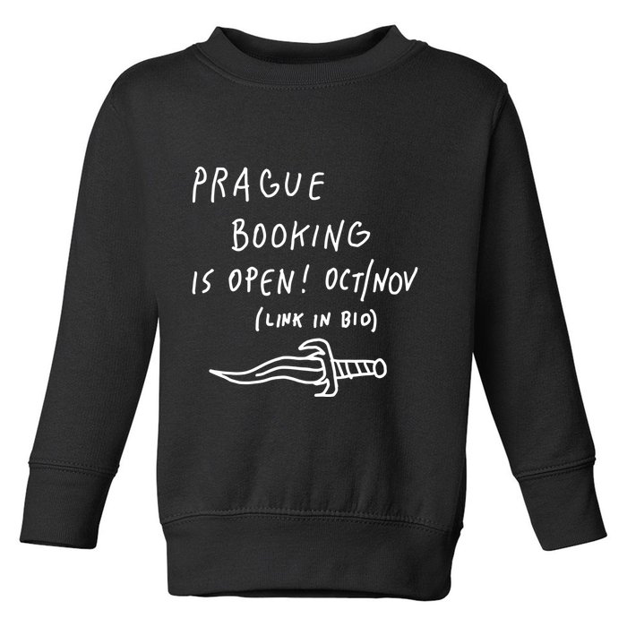 Prague Booking Is Open Oct Nov Link In Bio Toddler Sweatshirt