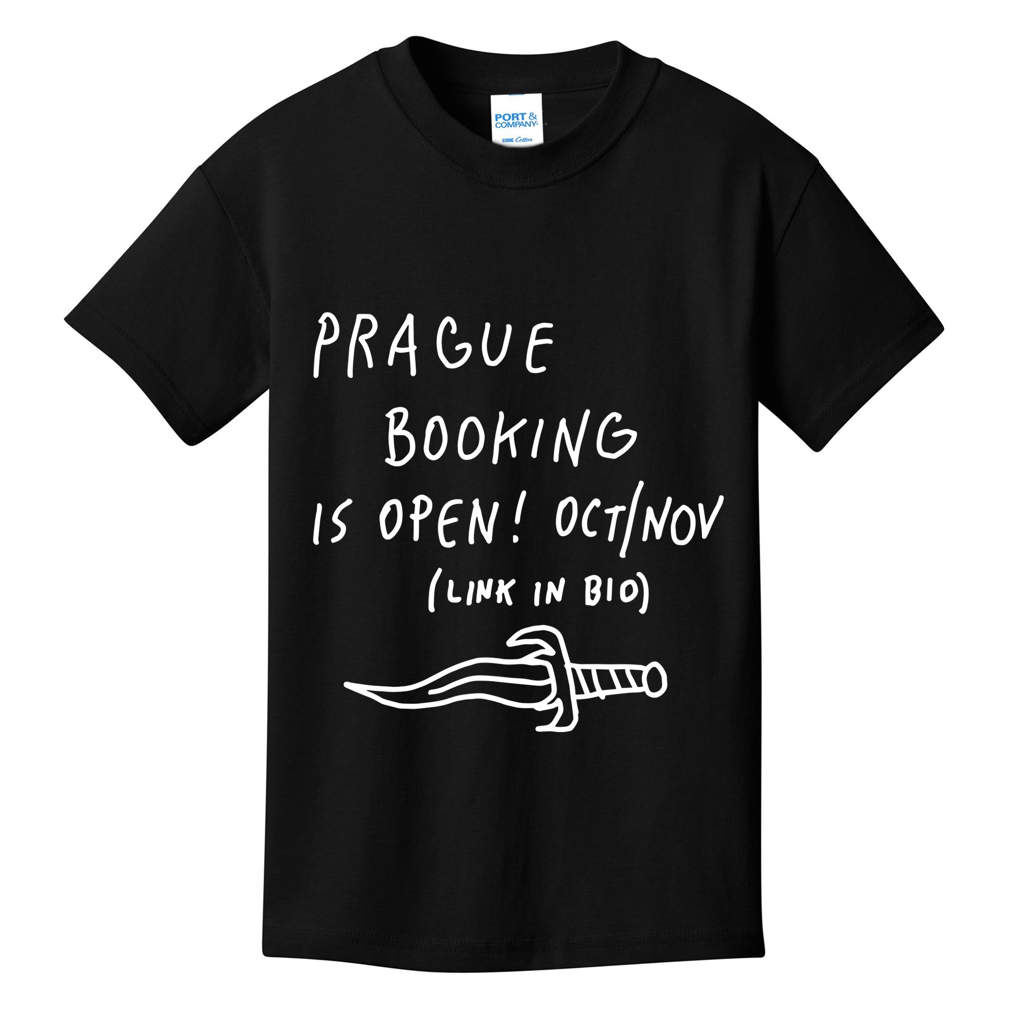 Prague Booking Is Open Oct Nov Link In Bio Kids T-Shirt