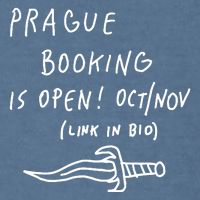 Prague Booking Is Open Oct Nov Link In Bio Garment-Dyed Sweatshirt