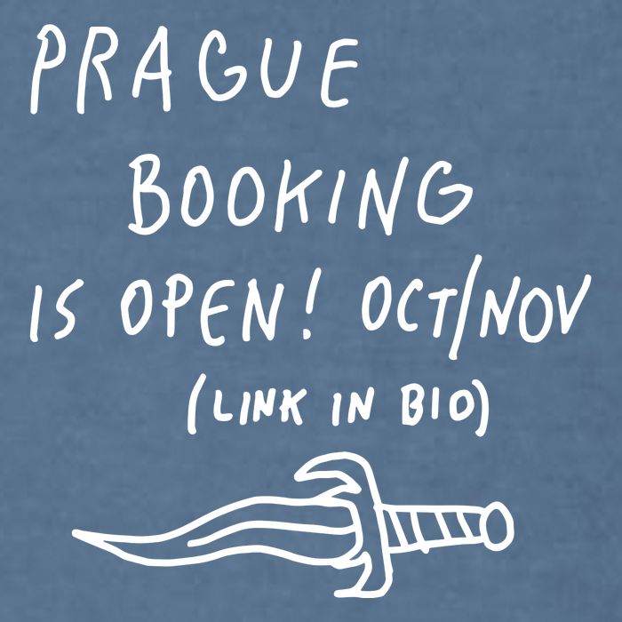 Prague Booking Is Open Oct Nov Link In Bio Garment-Dyed Sweatshirt